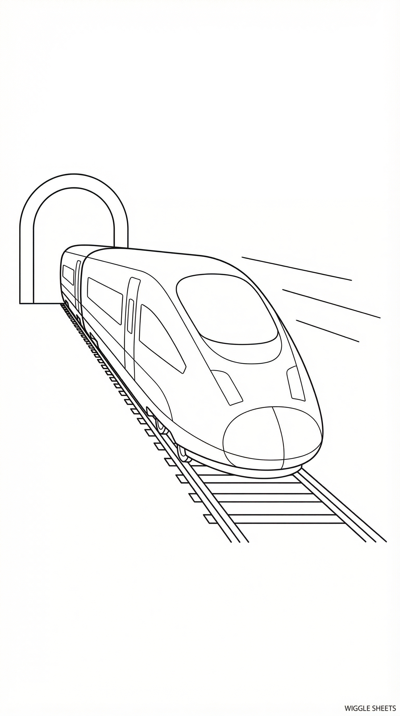 Bullet Train Front Coloring Page